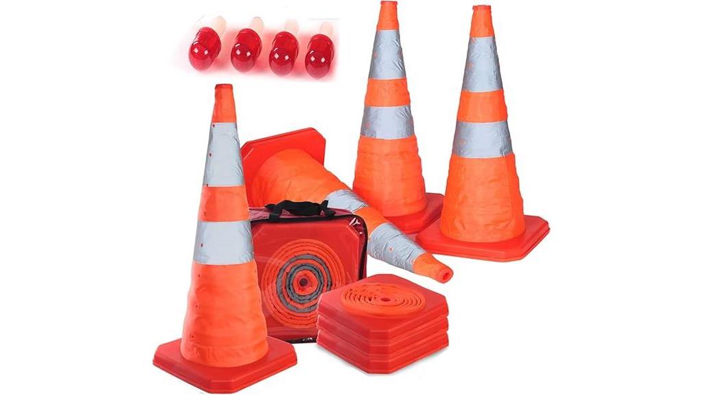 led traffic cones set