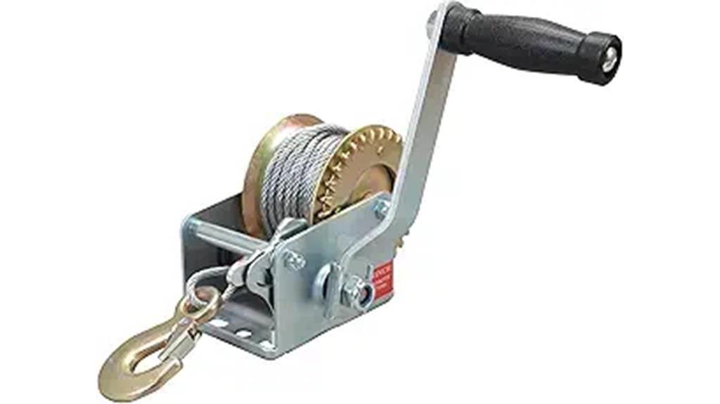 manual hand crank winch