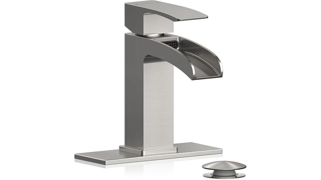 modern sink waterfall faucet