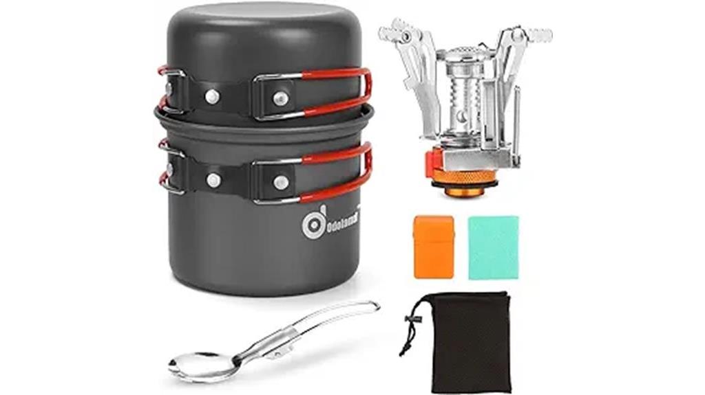 odoland camping cookware set