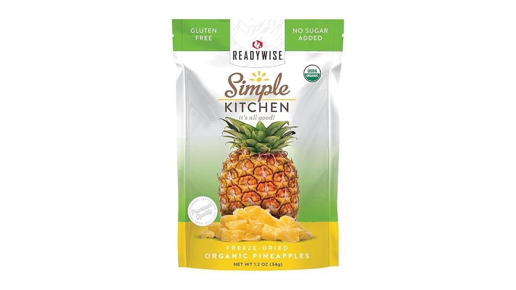 organic freeze dried pineapple snack