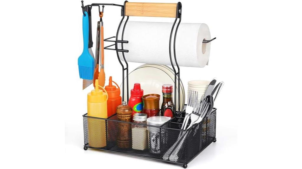 outdoor bbq caddy holder