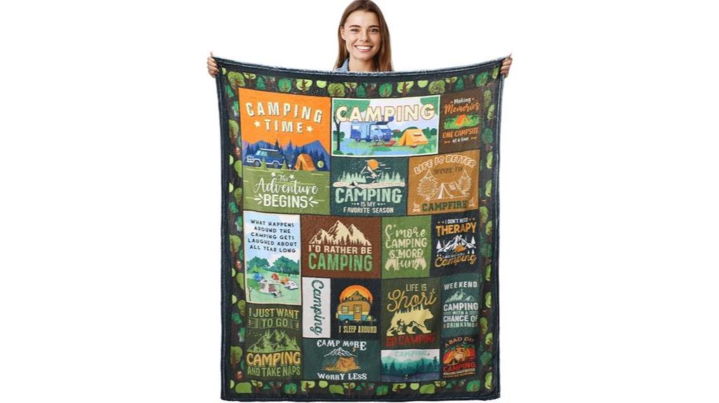 outdoor camping throw blanket