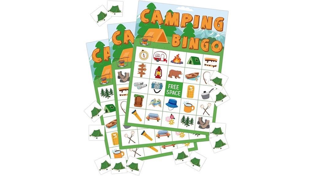 outdoor indoor camping bingo