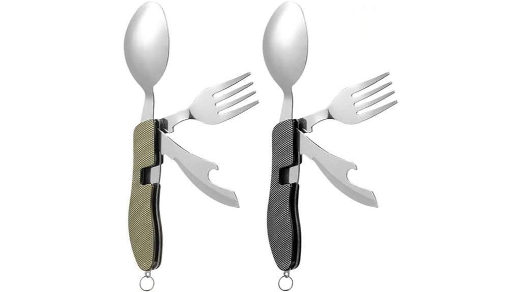 portable 4 in 1 camping utensils