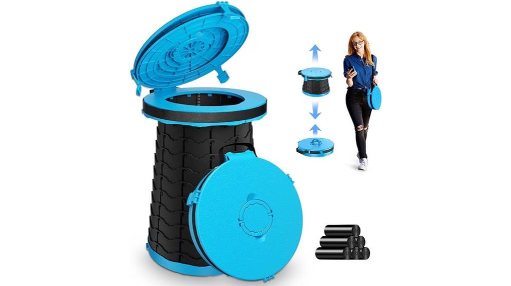 portable adjustable camping toilet