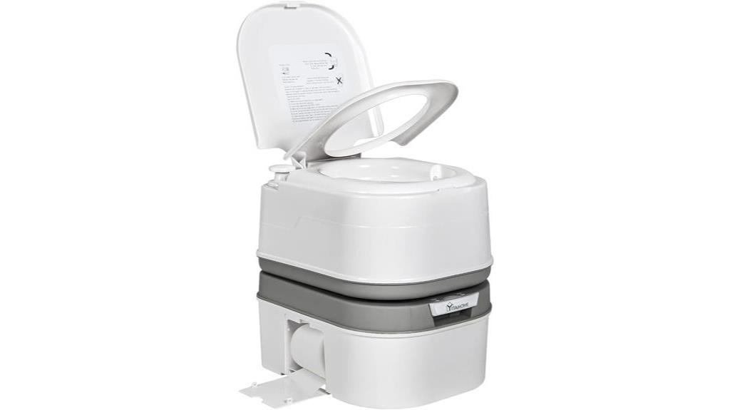 portable camping toilet 6 34 gallon