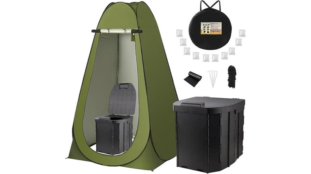 portable camping toilet kit