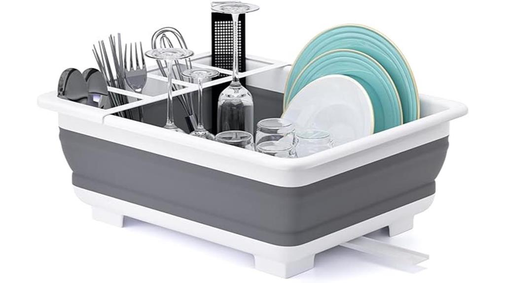 portable collapsible dish rack