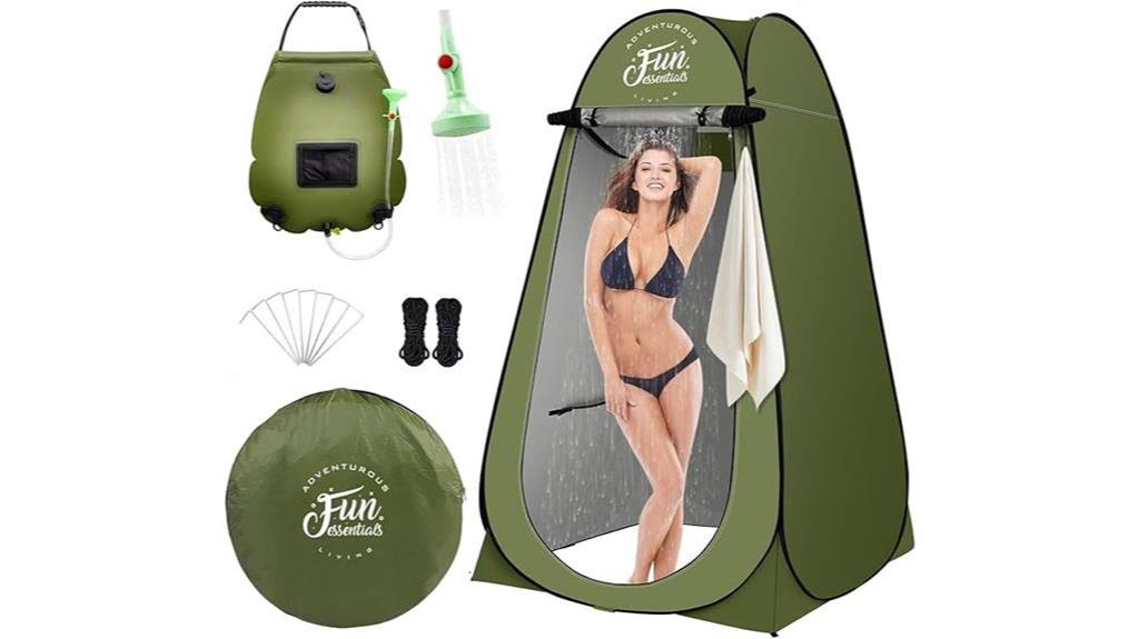 portable outdoor shower solution