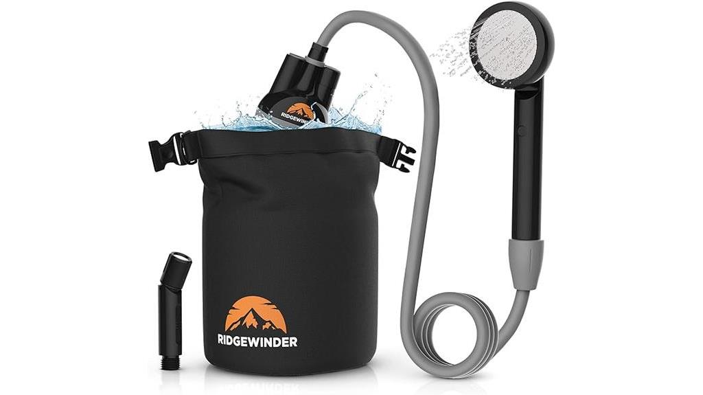 rechargeable portable camping shower