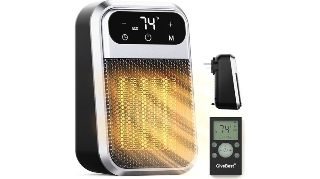 remote controlled 800w space heater