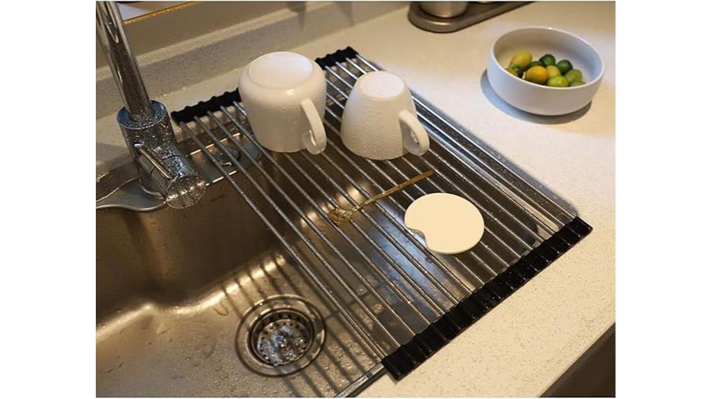 roll up kitchen dish rack