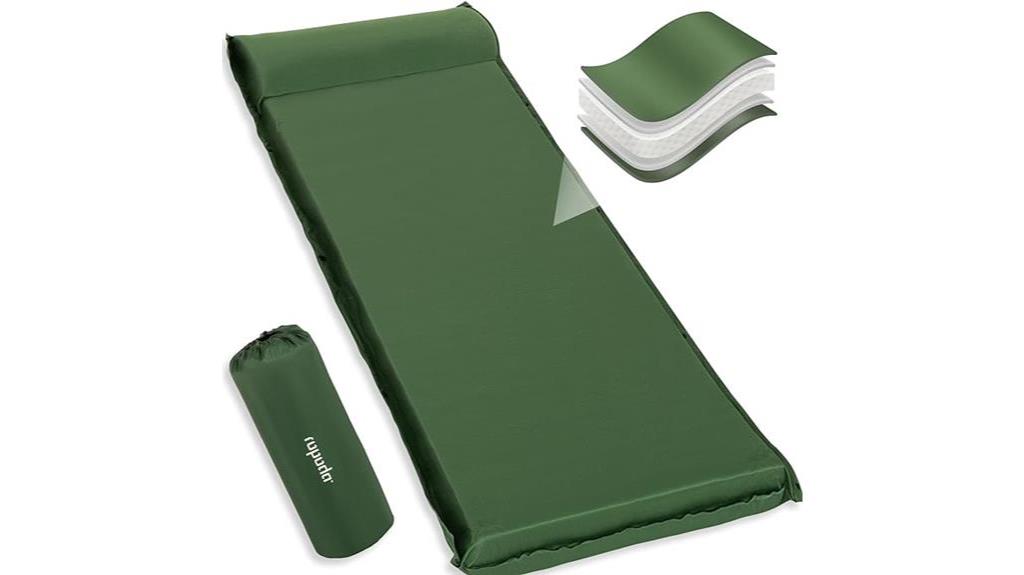 self inflating camping sleeping pad