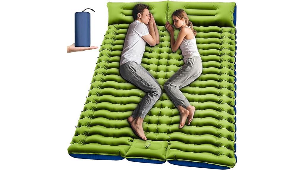 self inflating double sleeping pad