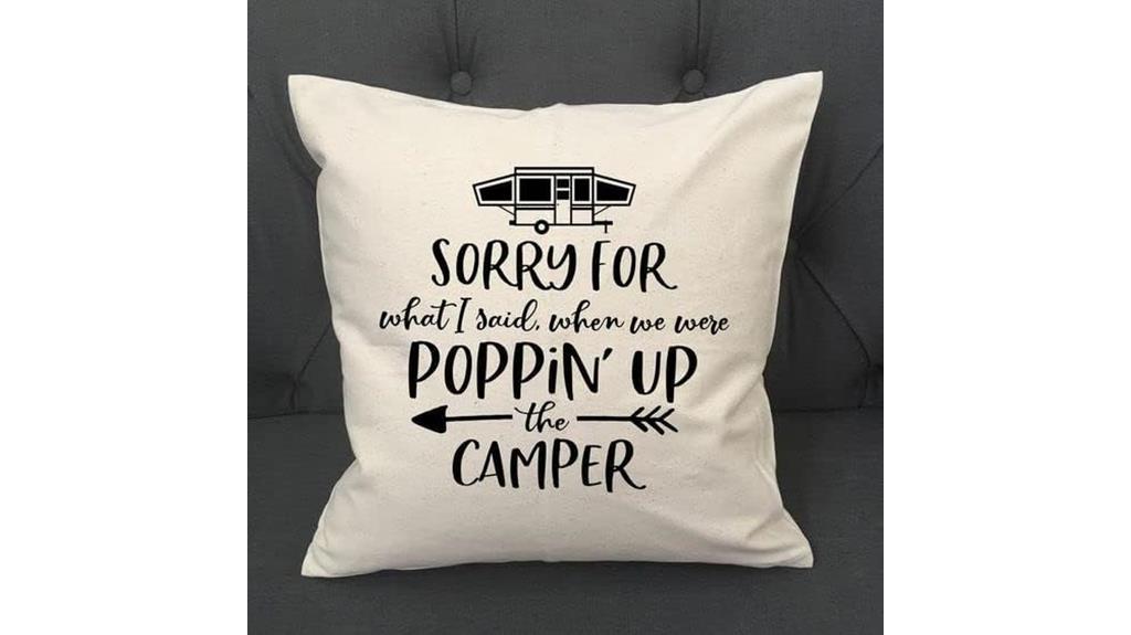 sorry pop up camper pillow