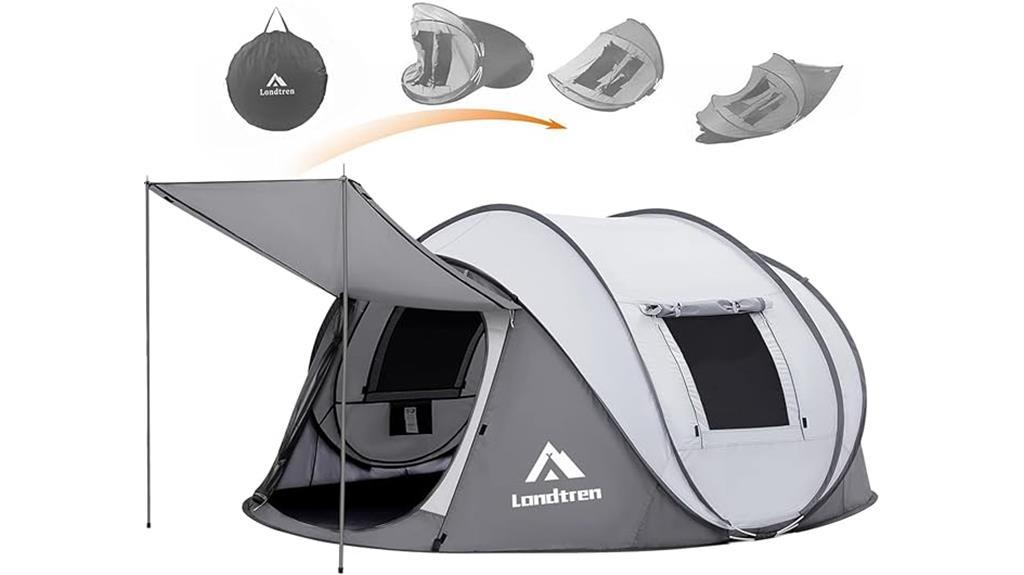 spacious 4 person camping tent