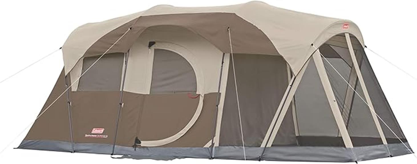 spacious coleman family tent