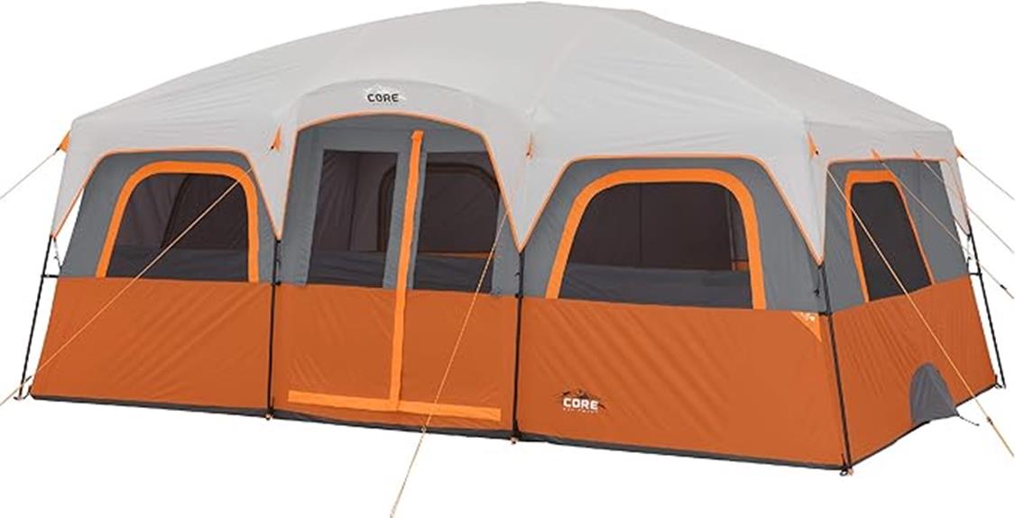 spacious multi room camping tent