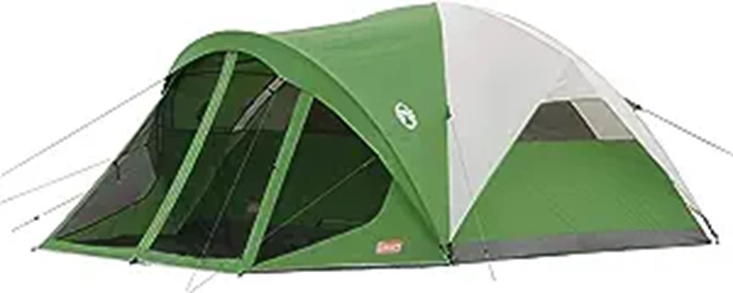 spacious screened camping tent