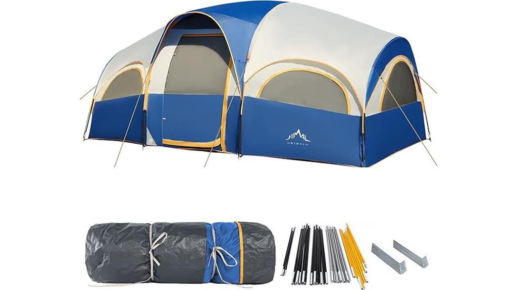 spacious waterproof camping tent