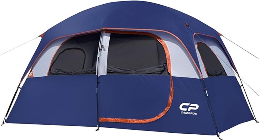 spacious waterproof family tent