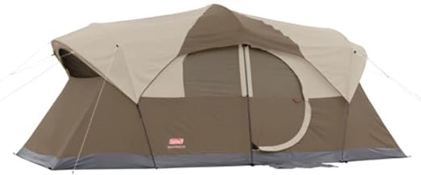 spacious weatherproof camping tent