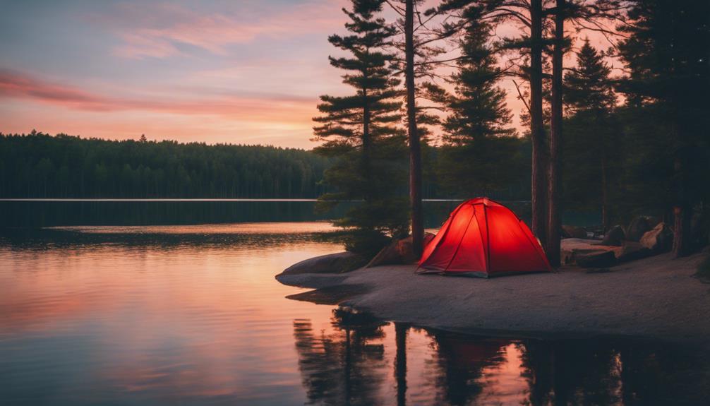 stunning michigan tent camping