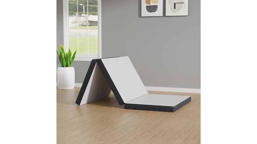 tri folding memory foam topper