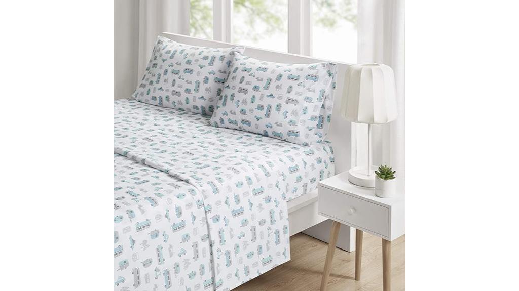 twin grey blue bed sheets