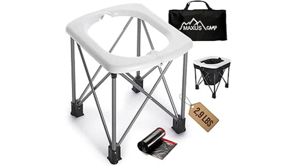 ultralight aluminum camping toilet