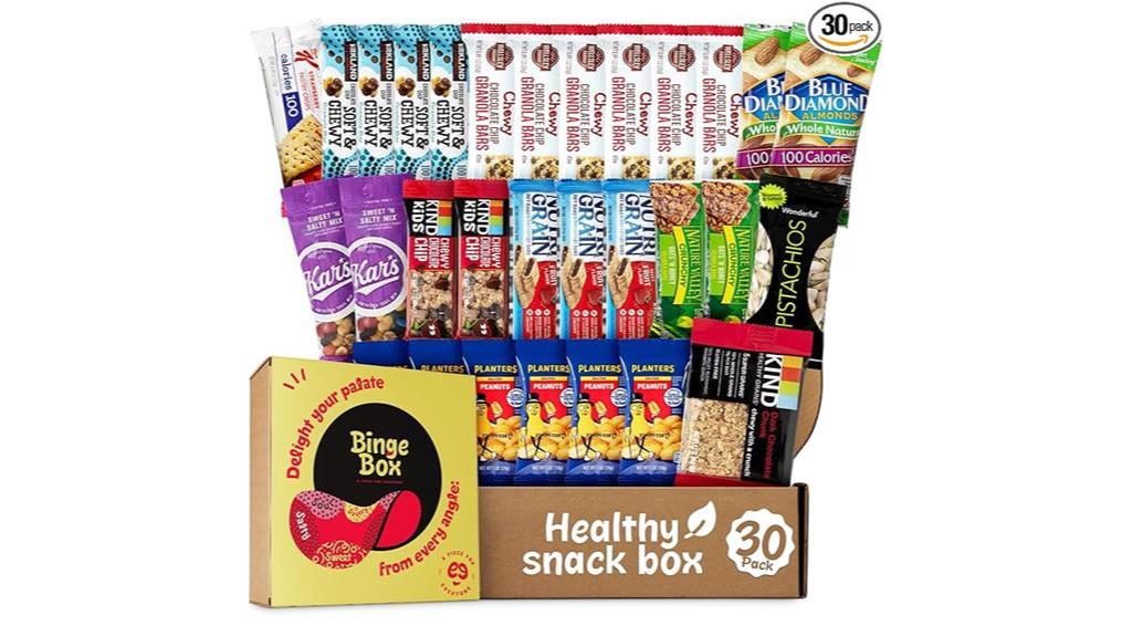 variety healthy snack package