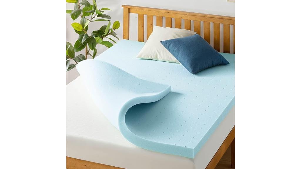 ventilated memory foam topper