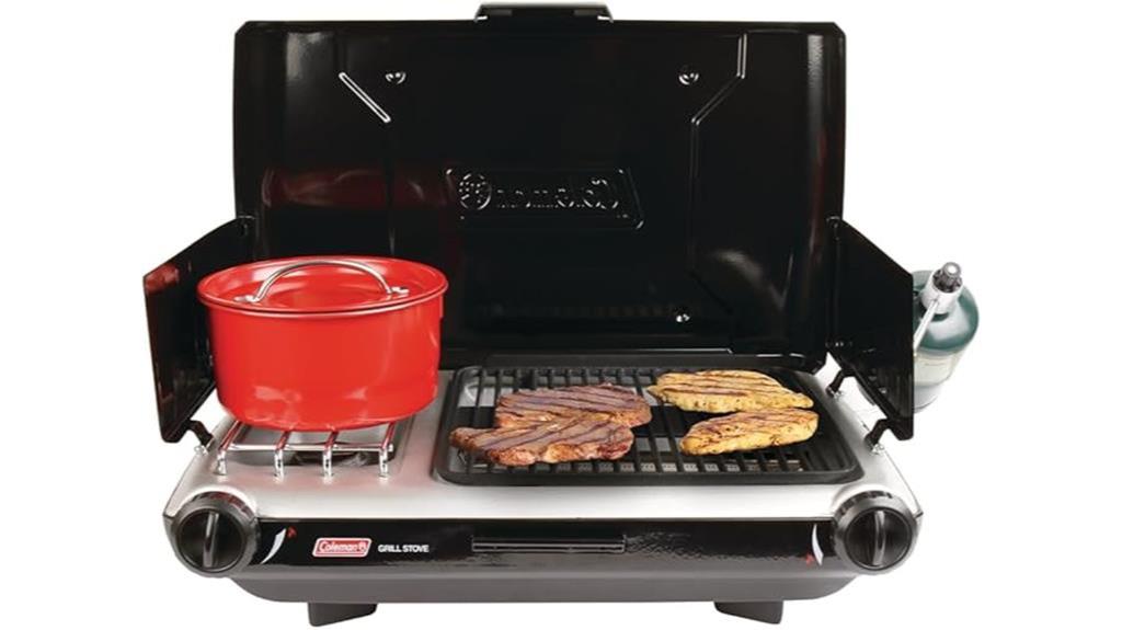 versatile camping grill stove combo