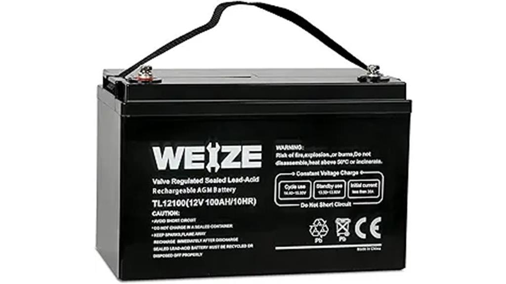 15 Best 12V Batteries for Pop-Up Campers: Power Your Adventures in 2025 6 weize 100ah deep cycle battery