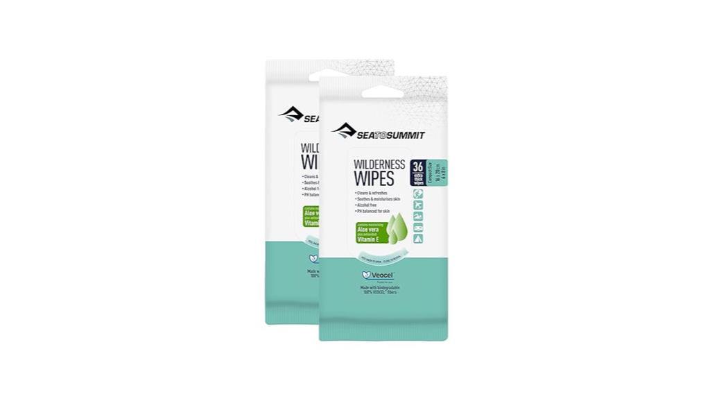 wilderness rinse free shower wipes