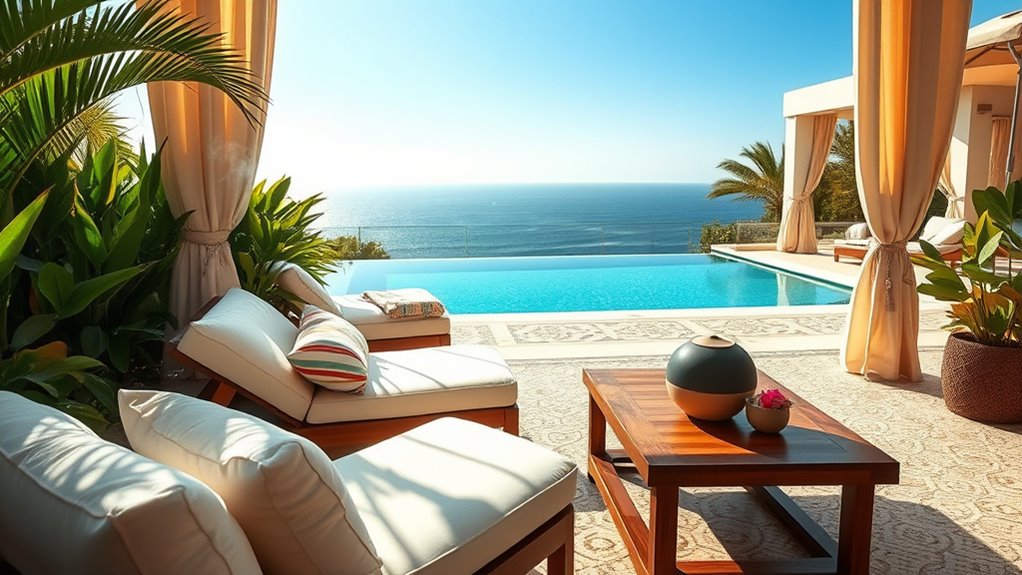 aromatherapy enhances outdoor luxury