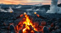 Volcanic Campfire: Toasting Marshmallows on Cooling Lava FieldsBusiness 2 lava field camping marshmallows