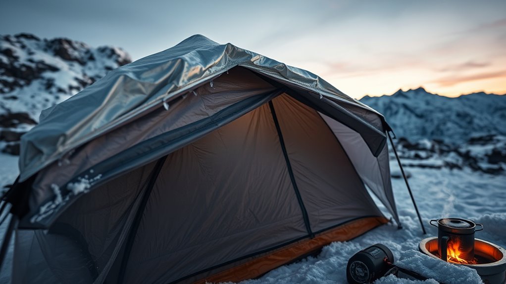 layered tarps trap warm air
