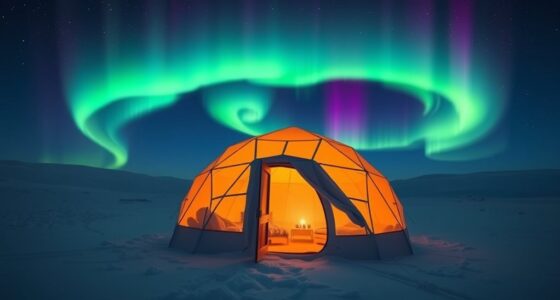 northern lights snow tent