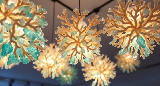 ocean plastic upcycled chandeliers
