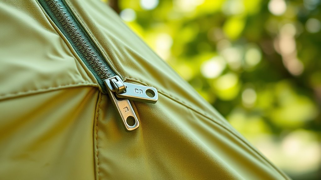 tent door zipper maintenance