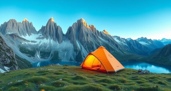 alpine camping with scenic vistas