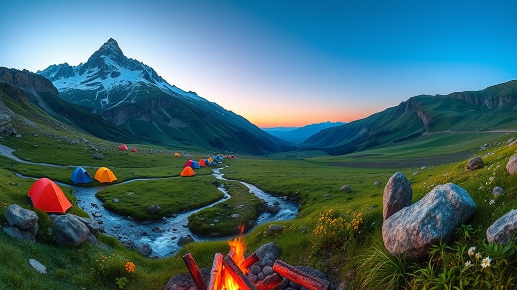 alpine dawn wildlife flora