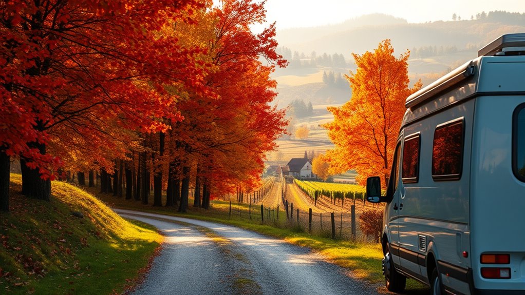 autumn campervan travel routes