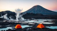 camping at geothermal sites