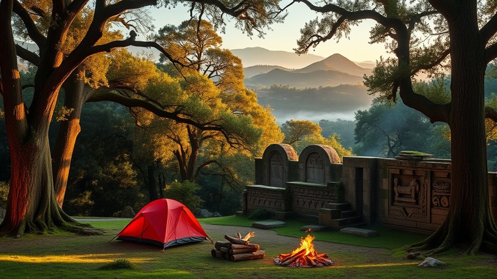 camping at historic landmarks