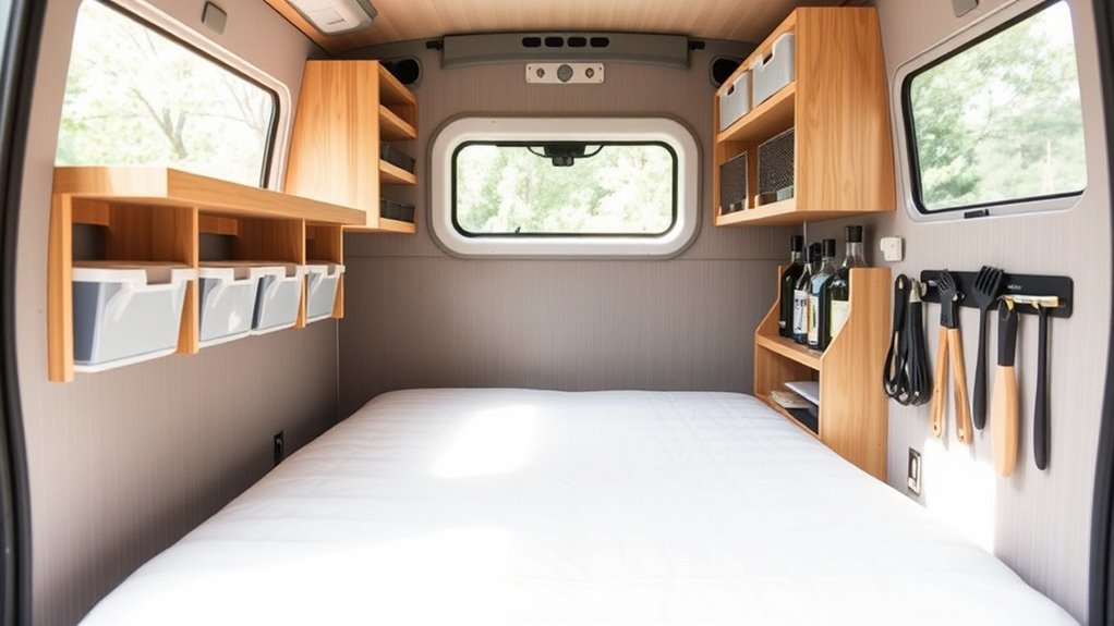 DIY Campervan Storage Solutions and Organization 1 custom campervan storage ideas
