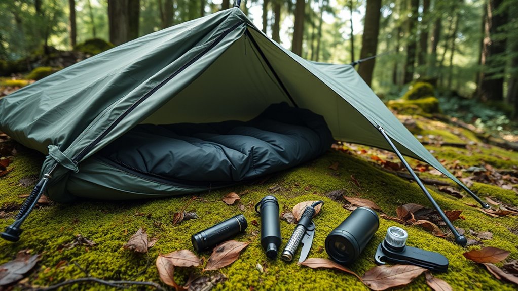 discreet overnight camping equipment