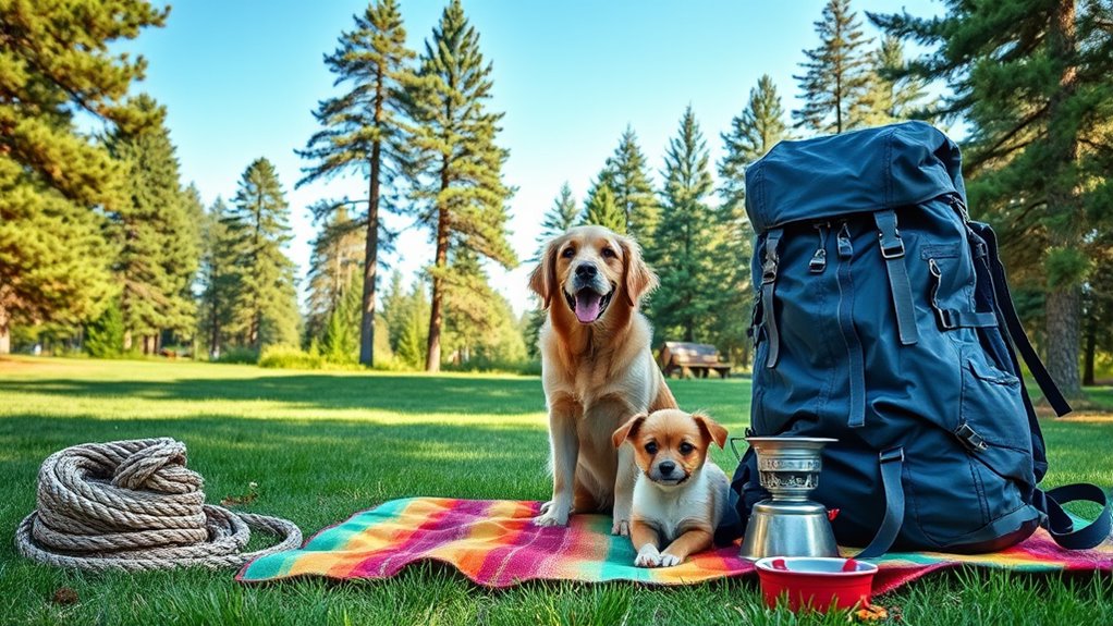 dog camping gear preparation